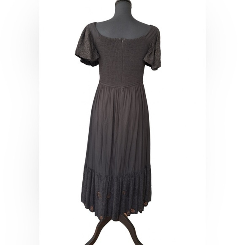 Seen Worn Kept Black Midi Dress with Lace Detail - Picture 2 of 4